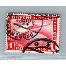 ALEMANIA 1933 Yv. AEREO 42A ZEPPELIN CHICAGOFAHRT RARA ESTAMPILLA 500 EUROS